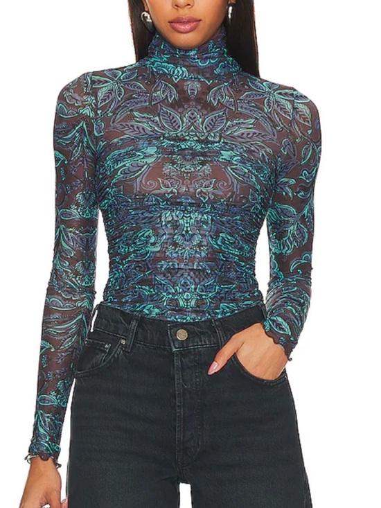 Free People Tops - Intimately FP Free People Under It All Printed Bodysuit Southwest Size Small NWT